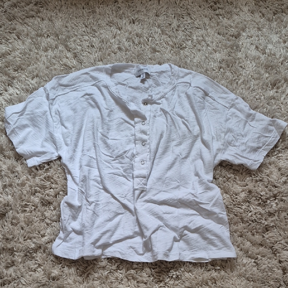 Evereve White Casual Button Down Shirt